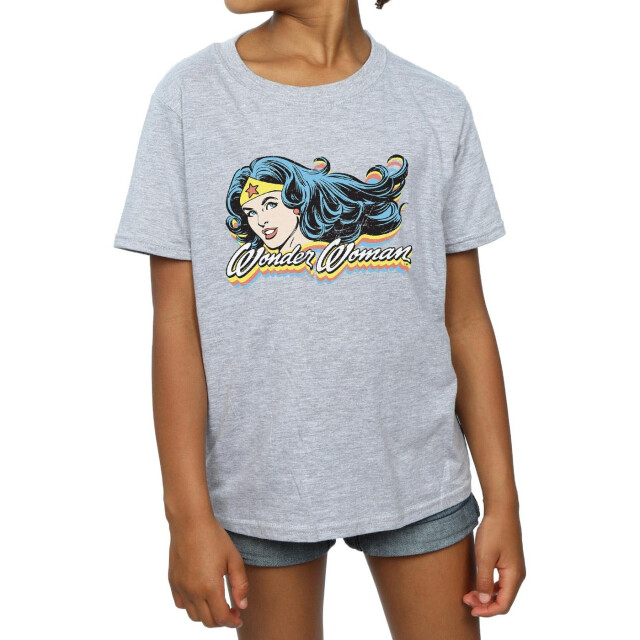 Li-cense Dc comics meisjes wonder woman glimlach katoenen t-shirt UTBI16055_sportsgrey large