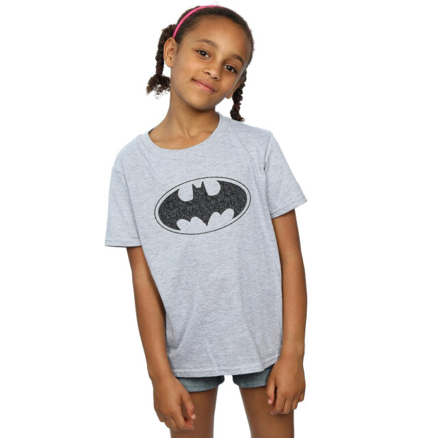 Li-cense Dc comics katoenen t-shirt met éénkleurig logo voor meisjes batman UTBI15994_sportsgrey large