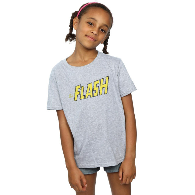 Li-cense Dc comics katoenen t-shirt met craquelé logo voor meisjes UTBI15895_sportsgrey large