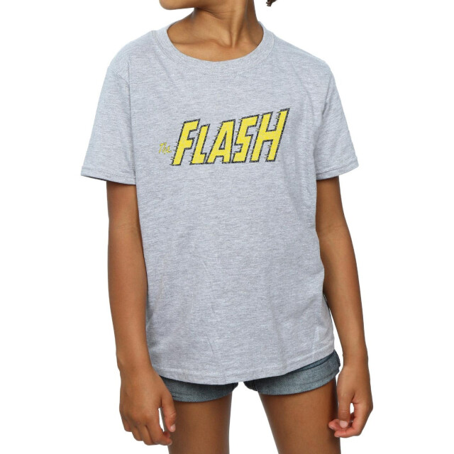 Li-cense Dc comics katoenen t-shirt met craquelé logo voor meisjes UTBI15895_sportsgrey large
