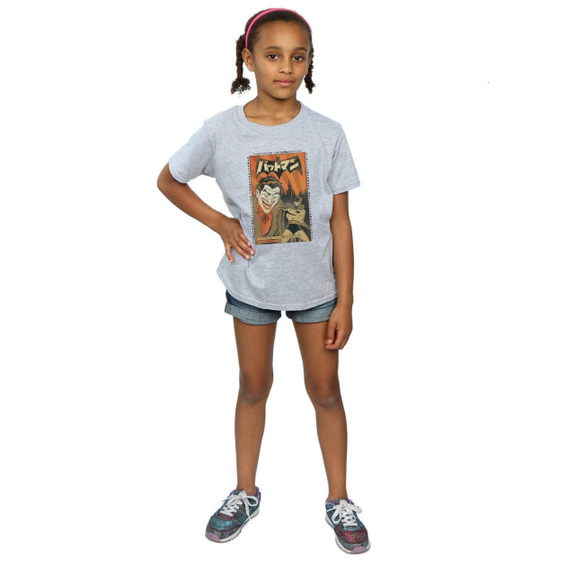 Li-cense Dc comics meisjes the joker cover katoenen t-shirt UTBI16095_sportsgrey large