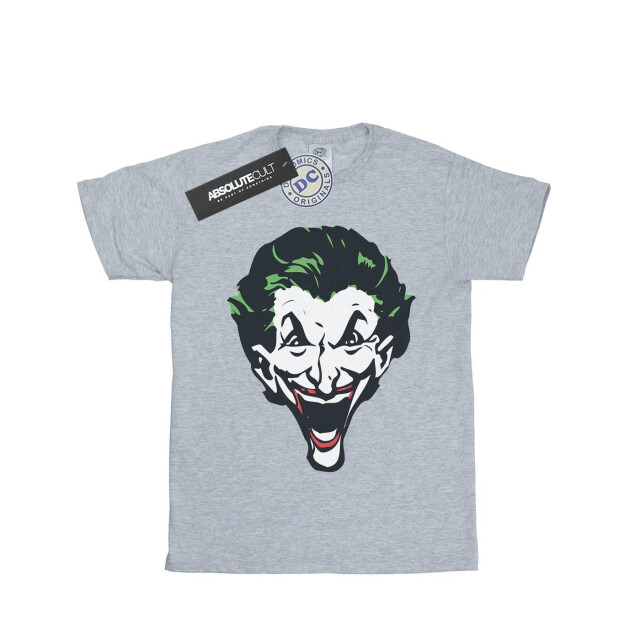 Li-cense Dc comics meisjes the joker groot gezicht katoenen t-shirt UTBI16037_sportsgrey large