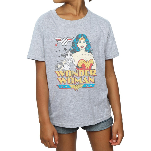 Li-cense Dc comics meisjes wonder woman posing katoenen t-shirt UTBI16038_sportsgrey large