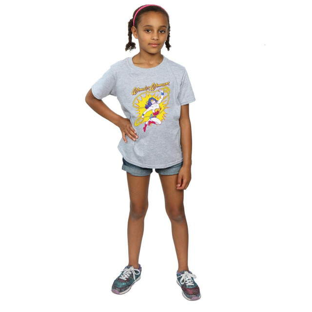 Li-cense Dc comics meisjes wonder woman leap katoenen t-shirt UTBI15947_sportsgrey large