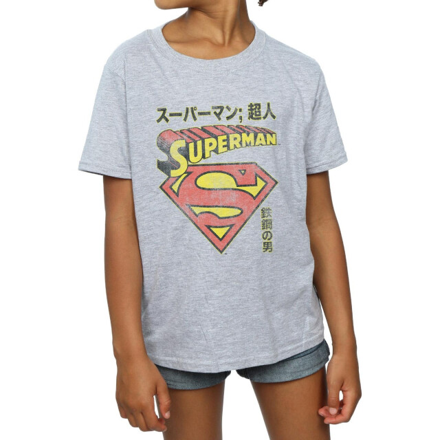 Li-cense Dc comics meisjes superman schild katoenen t-shirt UTBI16097_sportsgrey large