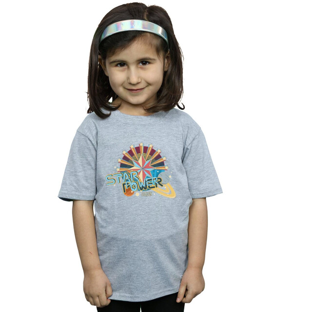 Li-cense Marvel meisjes captain star power katoenen t-shirt UTBI15309_sportsgrey large