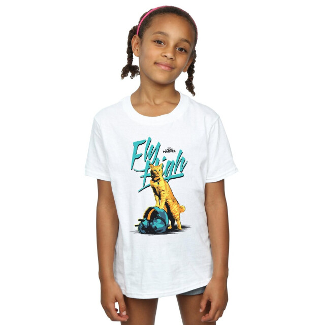 Li-cense Marvel meisjes captain fly high katoenen t-shirt UTBI15311_white large