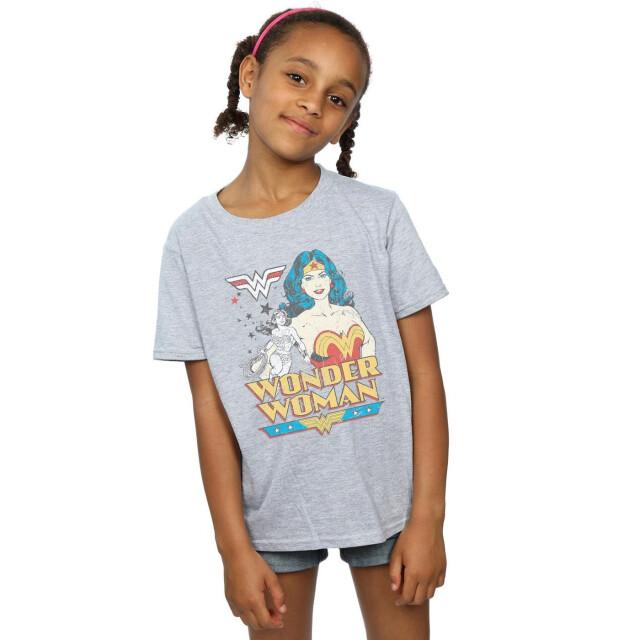 Li-cense Dc comics meisjes wonder woman posing katoenen t-shirt UTBI16038_sportsgrey large
