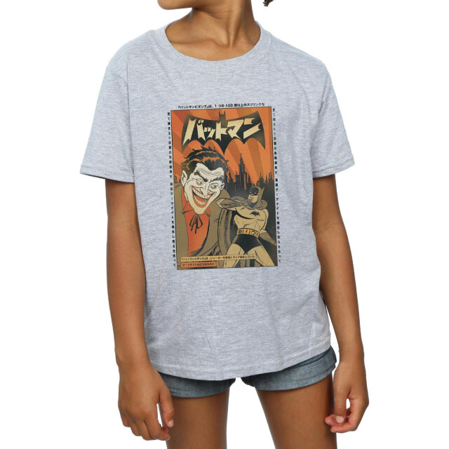 Li-cense Dc comics meisjes the joker cover katoenen t-shirt UTBI16095_sportsgrey large