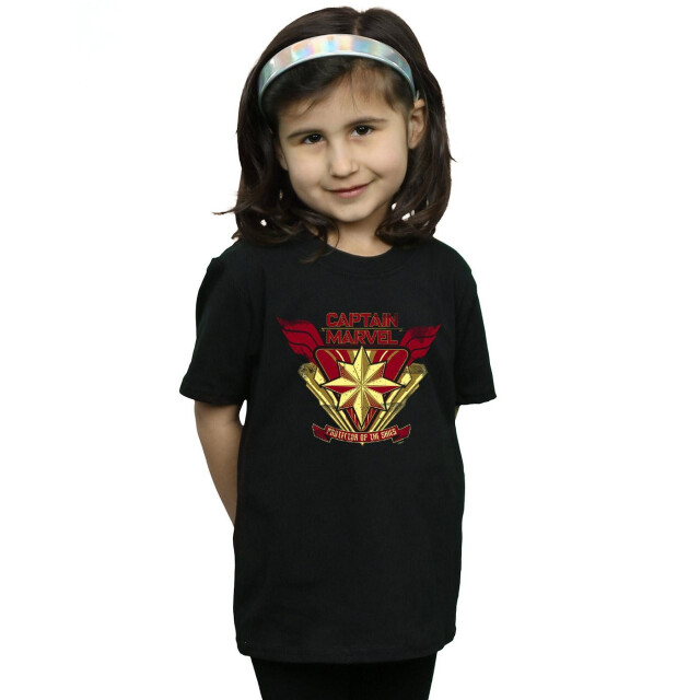Li-cense Marvel meisjes captain beschermer van de lucht katoenen t-shirt UTBI15259_black large