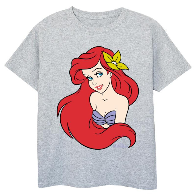 Li-cense Disney meisjes de kleine zeemeermin close up katoenen t-shirt UTBI14470_sportsgrey large