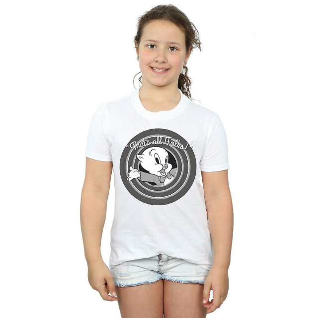 Li-cense Looney tunes meisjes dat is alles mensen porky pig katoenen t-shirt UTBI1504_white large