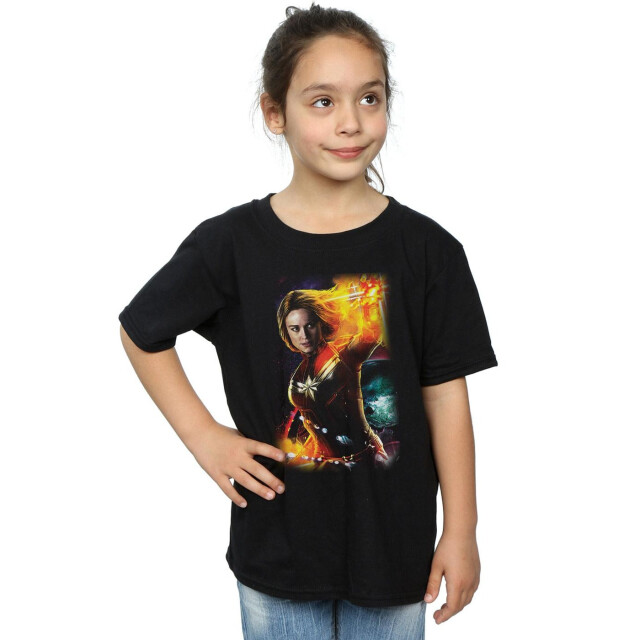 Li-cense Marvel meisjes captain galactic shine katoenen t-shirt UTBI15227_black large