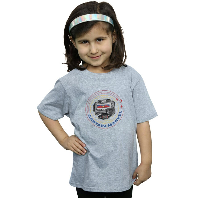 Li-cense Marvel meisjes captain pager katoenen t-shirt UTBI15339_sportsgrey large