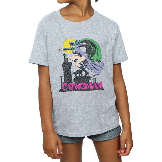 Li-cense Dc comics katoenen t-shirt met craquelé logo voor meisjes UTBI15946_sportsgrey large