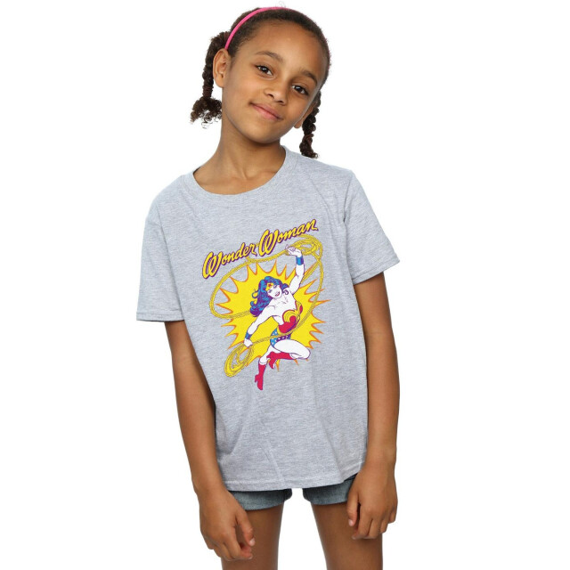 Li-cense Dc comics meisjes wonder woman leap katoenen t-shirt UTBI15947_sportsgrey large