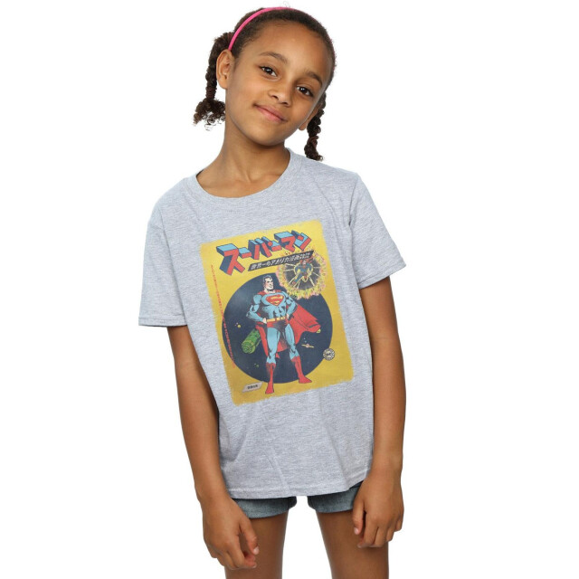 Li-cense Dc comics meisjes superman international cover katoenen t-shirt UTBI16096_sportsgrey large