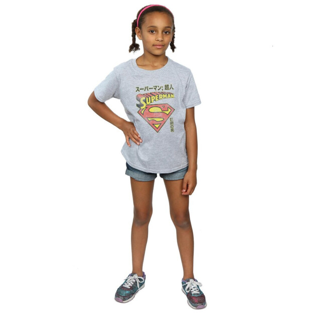 Li-cense Dc comics meisjes superman schild katoenen t-shirt UTBI16097_sportsgrey large