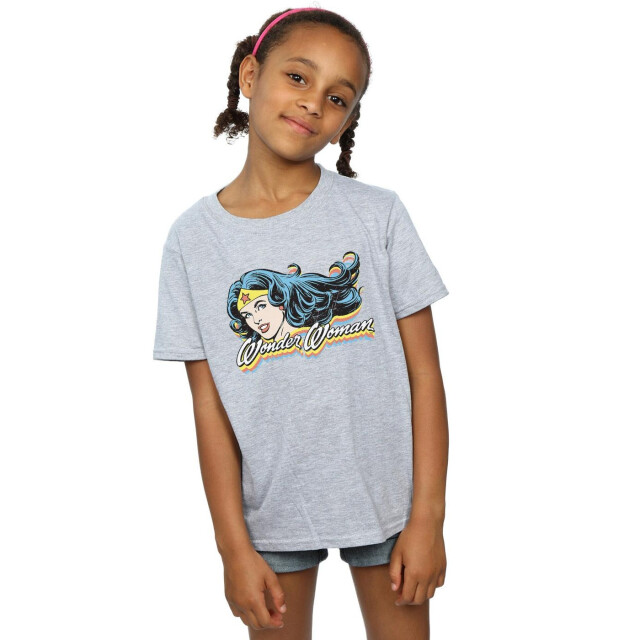 Li-cense Dc comics meisjes wonder woman glimlach katoenen t-shirt UTBI16055_sportsgrey large