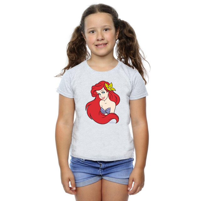 Li-cense Disney meisjes de kleine zeemeermin close up katoenen t-shirt UTBI14470_sportsgrey large