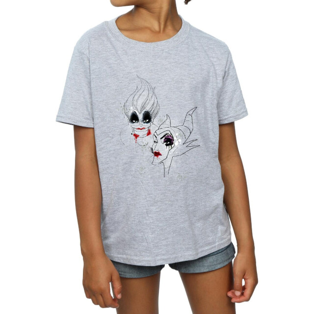 Li-cense Disney meisjes schurken katoenen t-shirt UTBI1391_sportsgrey large