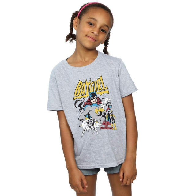 Li-cense Dc comics meisjes heldin of schurk batgirl katoenen t-shirt UTBI1418_sportsgrey large