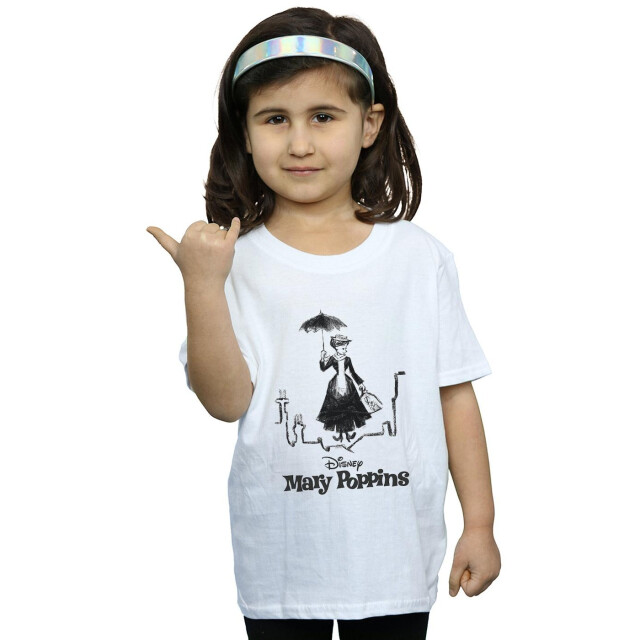 Li-cense Disney meisjes mary poppins rooftop landing katoenen t-shirt UTBI13641_white large