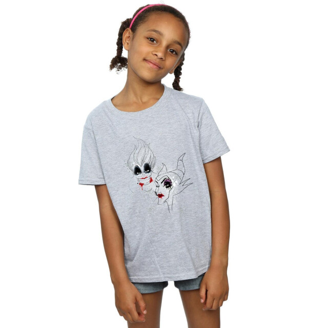 Li-cense Disney meisjes schurken katoenen t-shirt UTBI1391_sportsgrey large