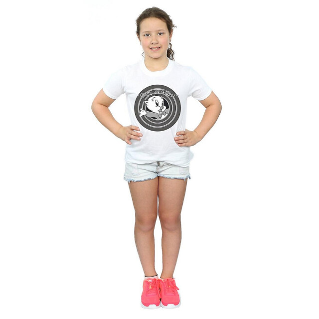 Li-cense Looney tunes meisjes dat is alles mensen porky pig katoenen t-shirt UTBI1504_white large