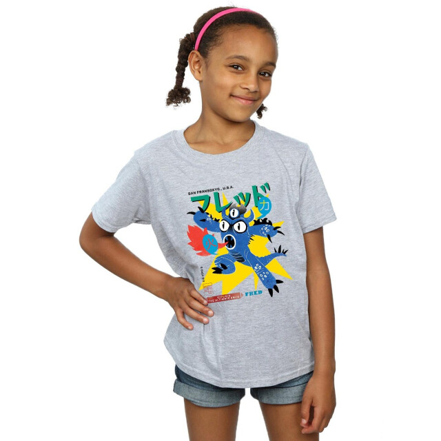 Li-cense Disney meisjes big hero 6 fred ultimate kaiju katoenen t-shirt UTBI13443_sportsgrey large