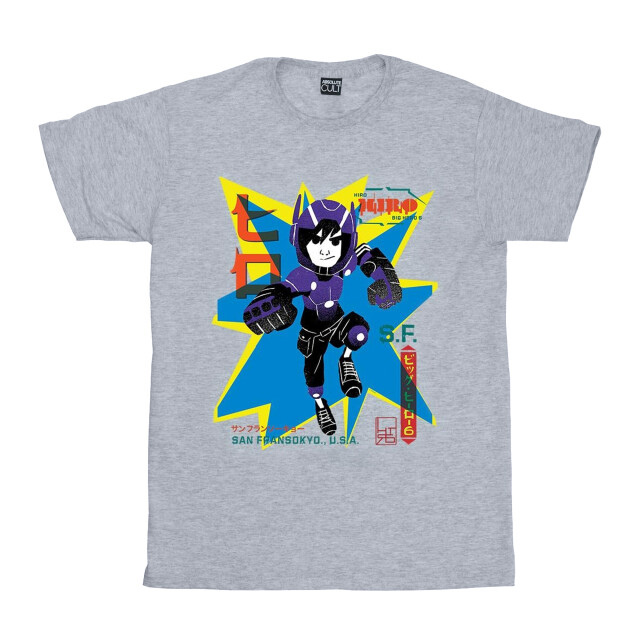 Li-cense Disney meisjes big hero 6 hiro anime katoenen t-shirt UTBI13414_sportsgrey large