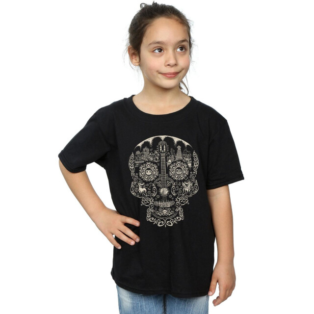Li-cense Disney katoenen meisjes-t-shirt met doodshoofd in monopatroon UTBI12797_black large