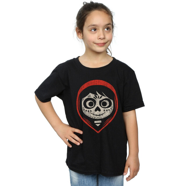 Li-cense Disney katoenen meisjes-t-shirt met capuchon en skeletgezicht coco miguel UTBI12828_black large