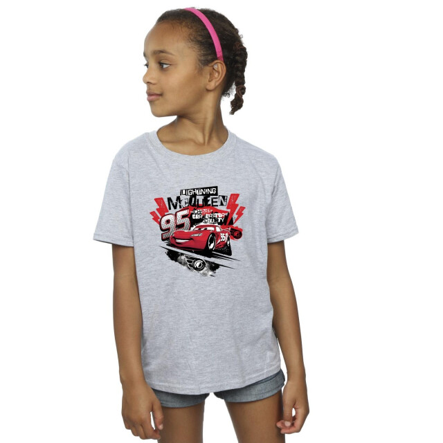 Li-cense Disney meisjes cars bliksem mcqueen collage katoenen t-shirt UTBI12569_sportsgrey large