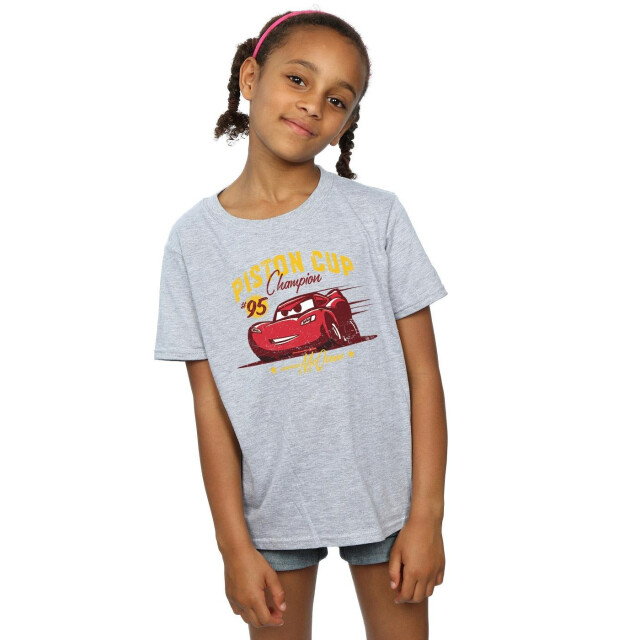 Li-cense Disney meisjes cars piston cup kampioen katoenen t-shirt UTBI12283_sportsgrey large