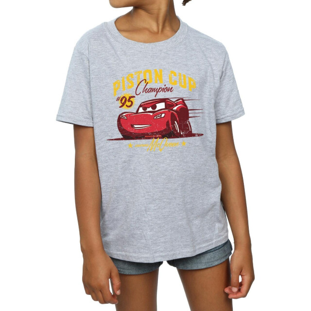 Li-cense Disney meisjes cars piston cup kampioen katoenen t-shirt UTBI12283_sportsgrey large