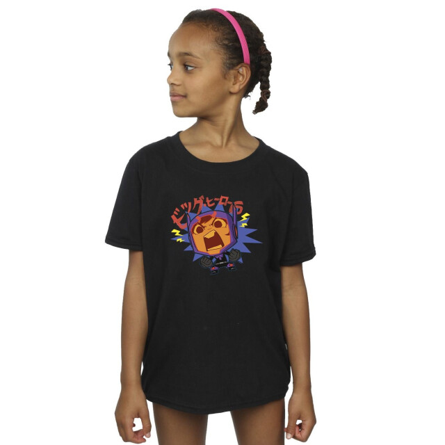 Li-cense Disney meisjes big hero 6 baymax hiro boos manga katoenen t-shirt UTBI12038_black large