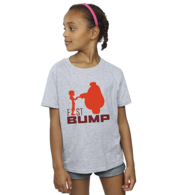 Li-cense Disney meisjes big hero 6 baymax fist bump cutout katoenen t-shirt UTBI12001_sportsgrey large