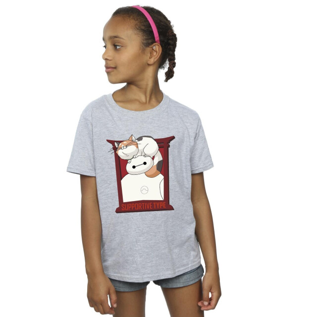 Li-cense Disney meisjes big hero 6 baymax frame support katoenen t-shirt UTBI11929_sportsgrey large