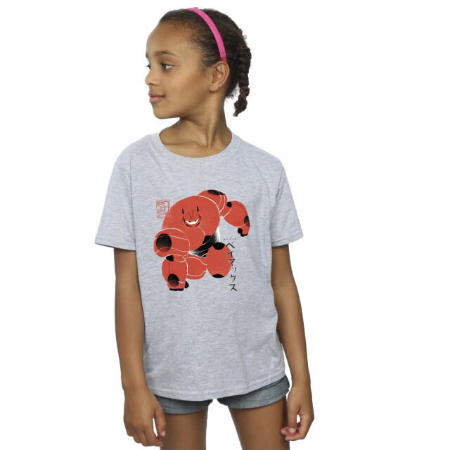 Li-cense Disney meisjes big hero 6 baymax suite pose katoenen t-shirt UTBI11758_sportsgrey large