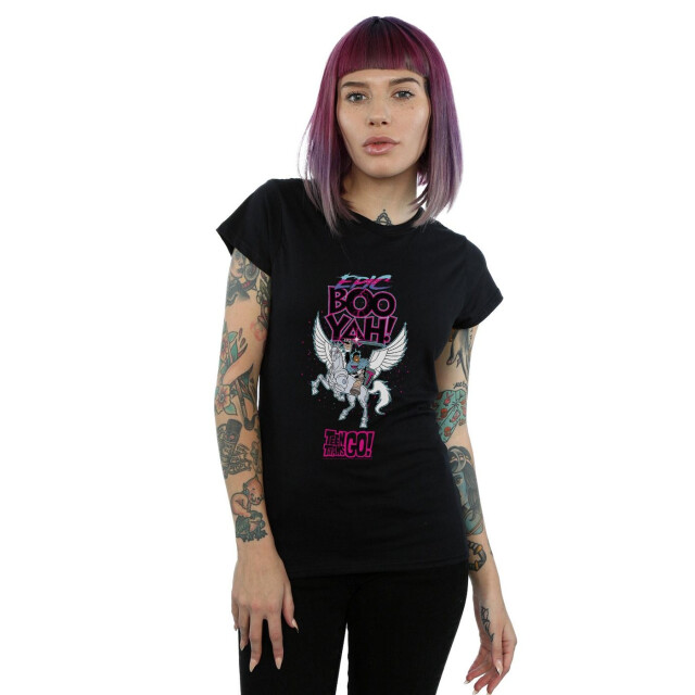 Li-cense Dc comics dames teen titans go epic boo yah katoenen t-shirt UTBI44059_black large