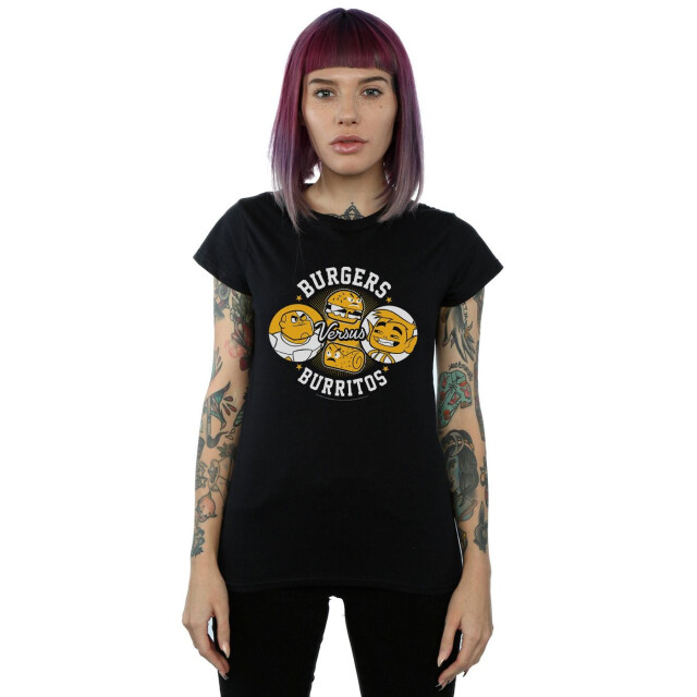 Li-cense Dc comics dames teen titans go burgers vs burritos katoenen t-shirt UTBI44051_black large