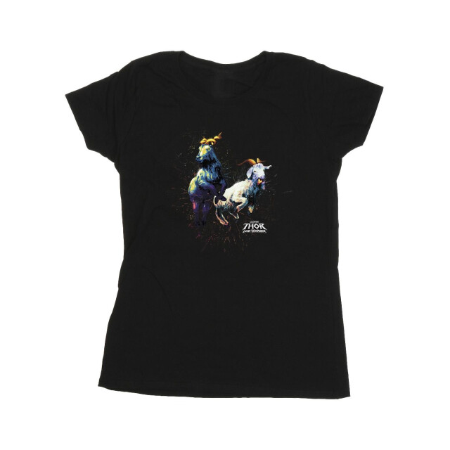 Li-cense Marvel dames thor love and thunder toothgnasher vlammen katoenen t-shirt UTBI43987_black large