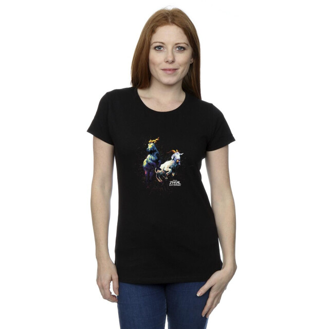 Li-cense Marvel dames thor love and thunder toothgnasher vlammen katoenen t-shirt UTBI43987_black large