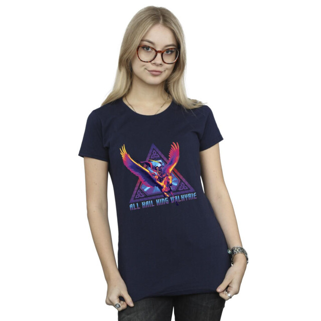Li-cense Marvel dames thor liefde en donder valkyrie katoenen t-shirt UTBI43986_navyblue large