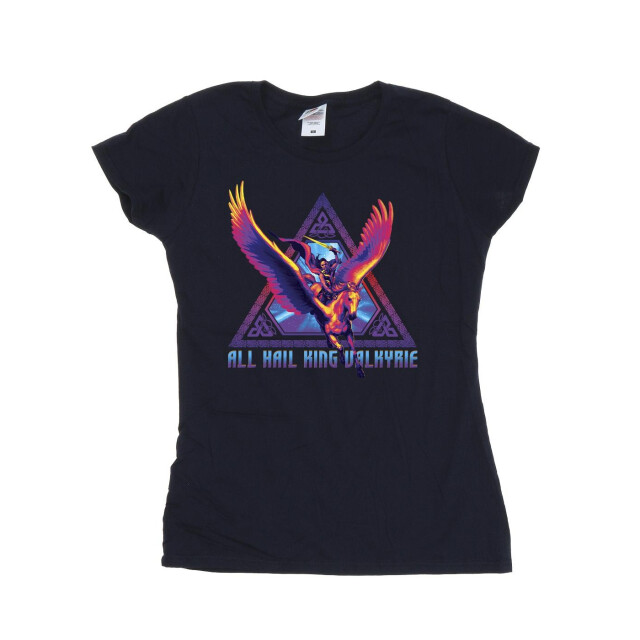 Li-cense Marvel dames thor liefde en donder valkyrie katoenen t-shirt UTBI43986_navyblue large