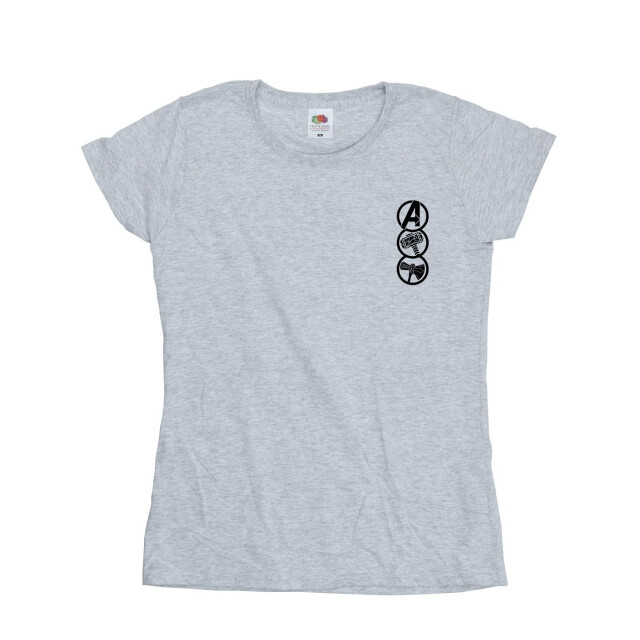 Li-cense Marvel dames thor liefde en donder pictogrammen katoenen t-shirt UTBI43963_sportsgrey large