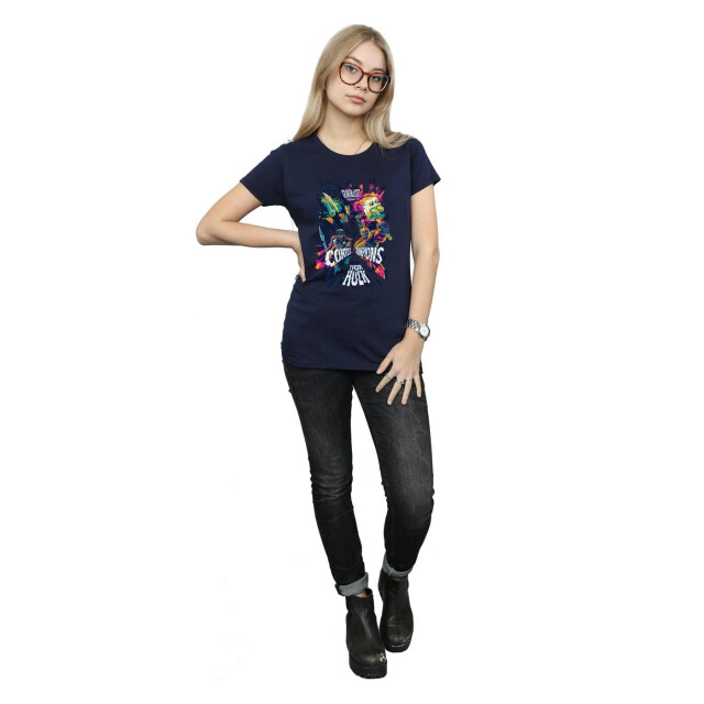 Li-cense Marvel dames thor ragnarok grootmeester presenteert katoenen t-shirt UTBI43933_navyblue large