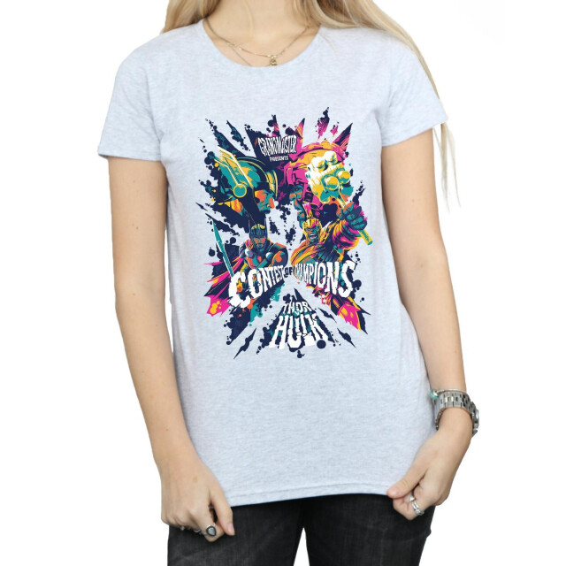 Li-cense Marvel dames thor ragnarok grootmeester presenteert katoenen t-shirt UTBI43933_sportsgrey large