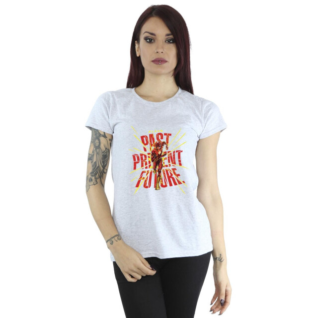 Li-cense Dc comics dames the flash verleden heden toekomst katoenen t-shirt UTBI43885_sportsgrey large